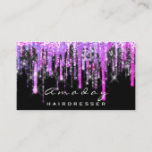 Carte De Visite Coiffeur professionnel Salon de beauté Hot Pink (Devant)