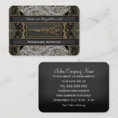 Carte De Visite Coiffeur pur de ciseaux Antiqued par Hazlehurst (Devant / Derrière)