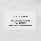 Carte De Visite Coiffeur rose de maille d'or de parties (Dos)