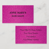Carte De Visite Coiffeur rose violet Coiffeur Salon Spa Coiffeur (Devant / Derrière)