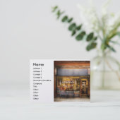 Carte De Visite Coiffeur - salon de coiffure de Towne, nom, (Debout devant)