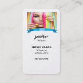 Carte De Visite Coiffeur sauvage et sassy et technologie à ongles (Devant)