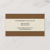 Carte De Visite Coiffeur Script Professional Motif mur de pierre (Dos)