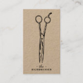 Carte De Visite Coiffeur simple Barber Beauté Salon QR Code (Devant)