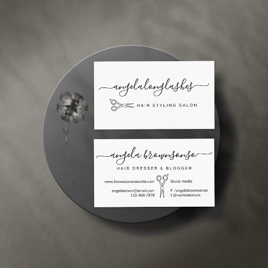 Carte De Visite Coiffeur simple ciseaux
