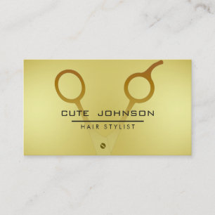 Carte De Visite Coiffeur Styliste Salon Professionnel Mode Or Faux