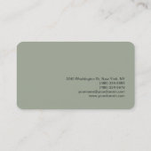 Carte De Visite Coiffeur tendance Monogram gris bleu élégant (Dos)