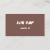 Carte De Visite Coiffeur Terracotta Beige Code QR Moderne (Devant)