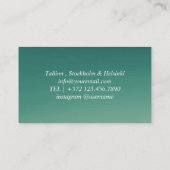 Carte De Visite Coiffeur Vert Or Parties scintillant dégradé Moder (Dos)