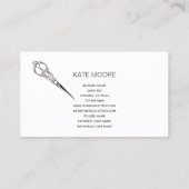 Carte De Visite Coiffeur vintage antique de ciseaux (Dos)