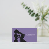 Carte De Visite Coiffeur - Violet & Rose (Debout devant)