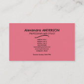 Carte De Visite Coiffeur Violet & Rose (Dos)