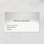 Carte De Visite Coiffeuse (Dos)