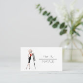 Carte De Visite Coiffeuse (Debout devant)