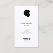 Carte De Visite Coiffeuse Afro-Américaine moderne (Dos)