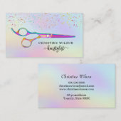 Carte De Visite coiffeuse aux couleurs pastel (Devant / Derrière)