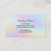 Carte De Visite coiffeuse aux couleurs pastel (Dos)