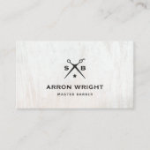 Carte De Visite Coiffeuse Barbier Monogramme Ciseaux Rendez-vous (Devant)