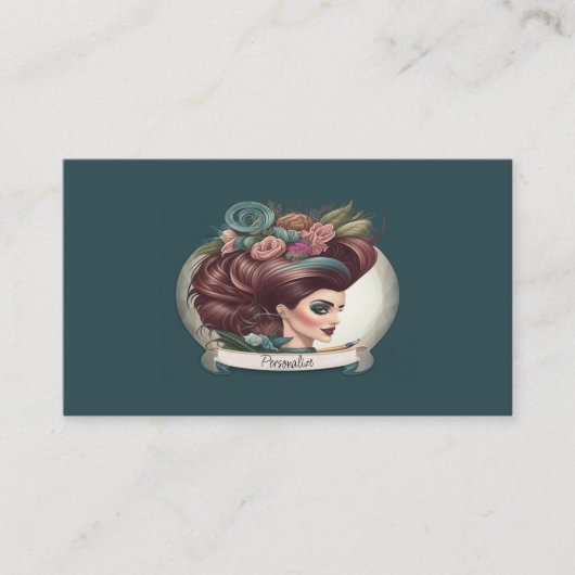 Carte De Visite Coiffeuse Beauté Parlante Salon Fournitures cosmét (Devant)