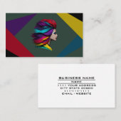 Carte De Visite Coiffeuse Beauté Salon Parlant Service de Cosmétiq (Devant / Derrière)