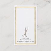 Carte De Visite Coiffeuse Bordure Dorée Minimale Or Rose (Dos)