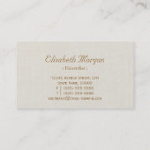 Carte De Visite Coiffeuse - Burlap Floral Wreath (Dos)