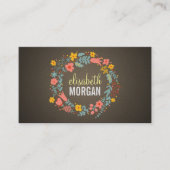 Carte De Visite Coiffeuse - Burlap Floral Wreath (Devant)