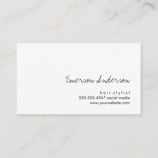 Carte De Visite Coiffeuse / Coiffeuse (Dos)