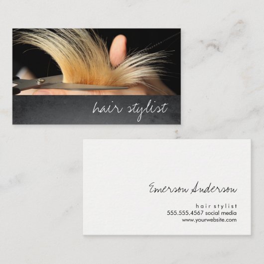 Carte De Visite Coiffeuse / Coiffeuse (Devant / Derrière)