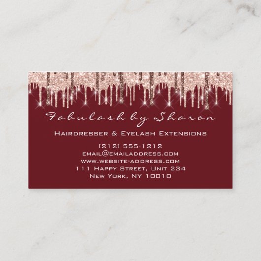 Carte De Visite Coiffeuse Coiffeuse ciseaux Rose Drives VIP (Dos)