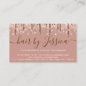 Carte De Visite Coiffeuse Coiffeuse ciseaux Rose Drives VIP (Dos)