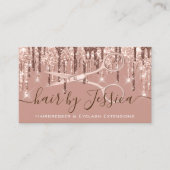 Carte De Visite Coiffeuse Coiffeuse ciseaux Rose Drives VIP (Devant)