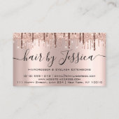 Carte De Visite Coiffeuse Coiffeuse Ciseaux Rose Lux (Dos)