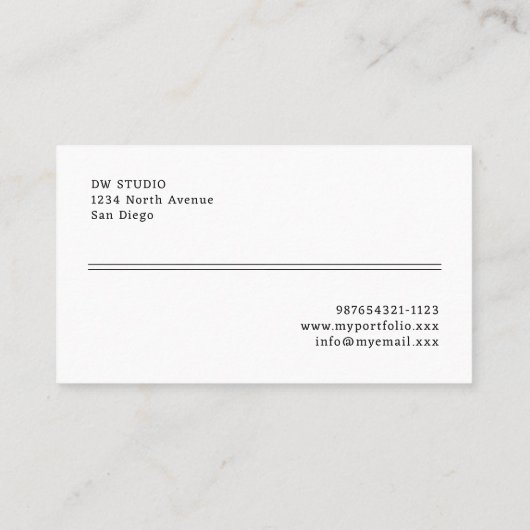 Carte De Visite Coiffeuse coiffeuse coiffeuse plate (Dos)