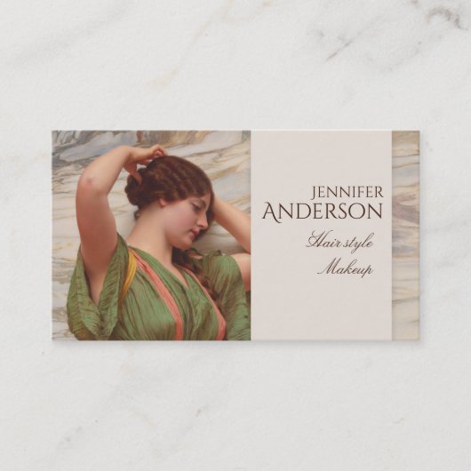 Carte De Visite Coiffeuse Coiffeuse maquillage beauté CC0017 (Devant)