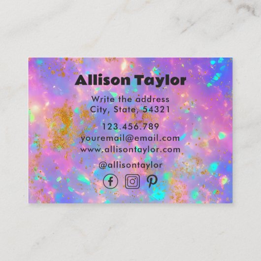 Carte De Visite Coiffeuse en pierre de taille Retro Abstrait (Dos)