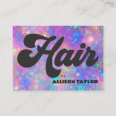 Carte De Visite Coiffeuse en pierre de taille Retro Abstrait (Devant)