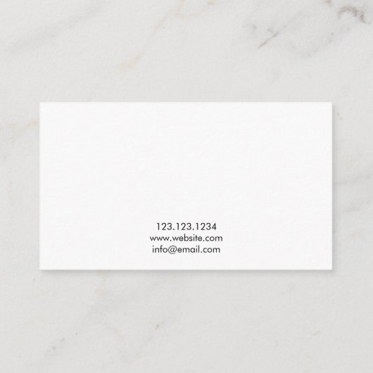 Carte De Visite Coiffeuse en silhouette pour femme noire et blanch (Dos)