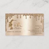 Carte De Visite Coiffeuse goutte d'or extension cheveux (Dos)