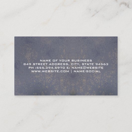 Carte De Visite Coiffeuse Grunge | Gold Scribble (Dos)