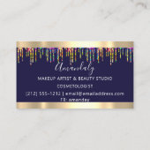 Carte De Visite Coiffeuse Holographe Drives Blue Navy (Dos)