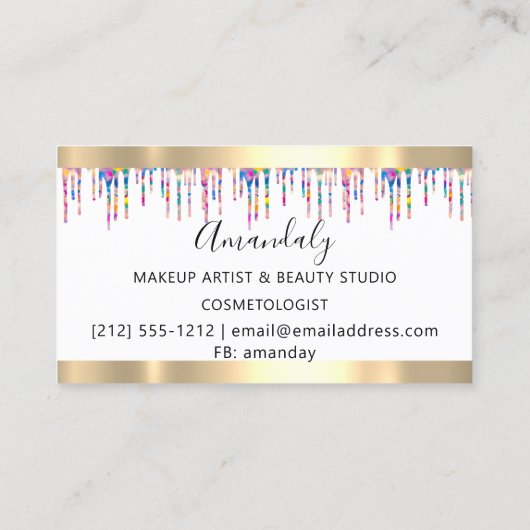 Carte De Visite Coiffeuse Holographe Lecteurs ciseaux ciseaux (Dos)