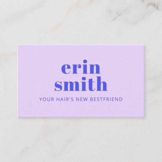 Carte De Visite Coiffeuse moderne bleu chic (Devant)