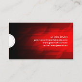 Carte De Visite Coiffeuse - moderne rouge foncé (Dos)