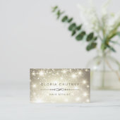 Carte De Visite Coiffeuse - Parties scintillant de Bokeh Sparkling (Debout devant)