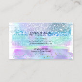 Carte De Visite coiffeuse pastel couleurs brosse traits (Dos)