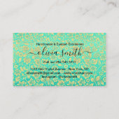 Carte De Visite Coiffeuse personnalisée et extensions Eyelash (Dos)