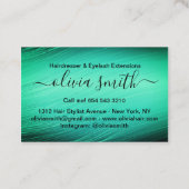 Carte De Visite Coiffeuse personnalisée et extensions Eyelash (Dos)