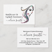 Carte De Visite Coiffeuse personnalisée et extensions Eyelash (Devant / Derrière)