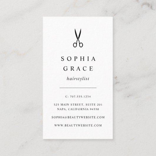 Carte De Visite Coiffeuse Platinum (Dos)